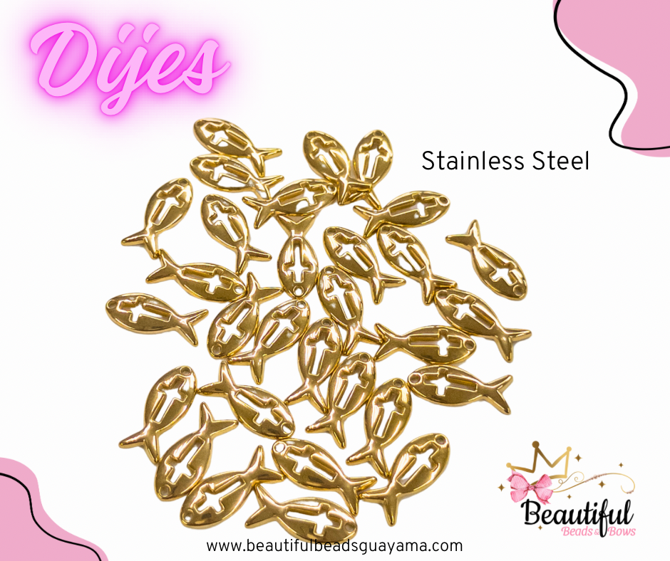 SS304 Jesus Fish 2pc