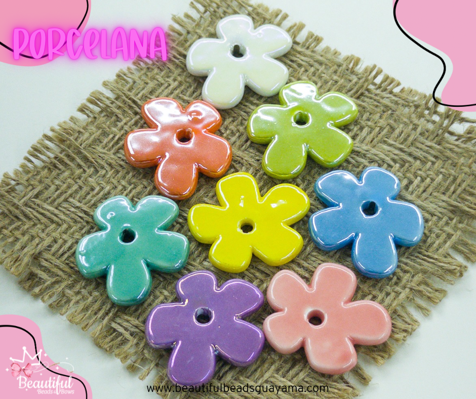 Flores en porcelana 2pc