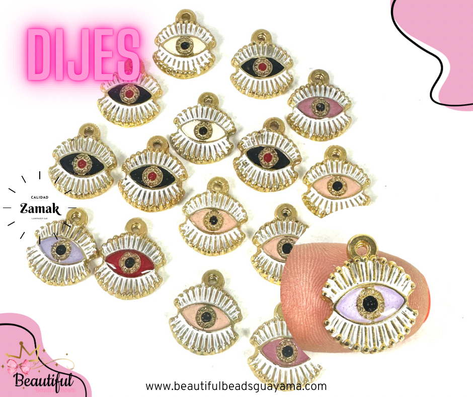 Zamak Esmaltado Ojo 1pc