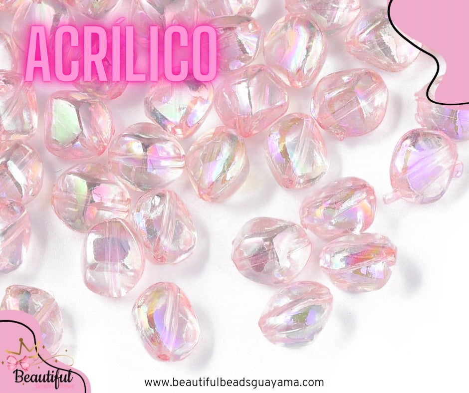AB Pink Nugget 10mm 20pc