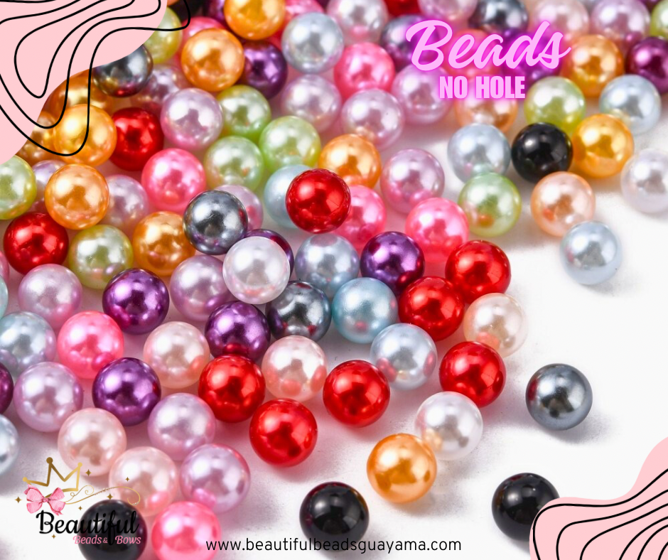 Mixed Pearls NO Hole 6mm 75pc