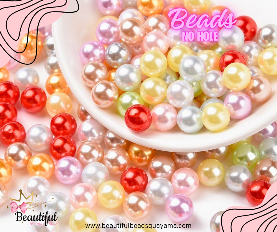 Mixed Pearls NO Hole 7mm 60pc