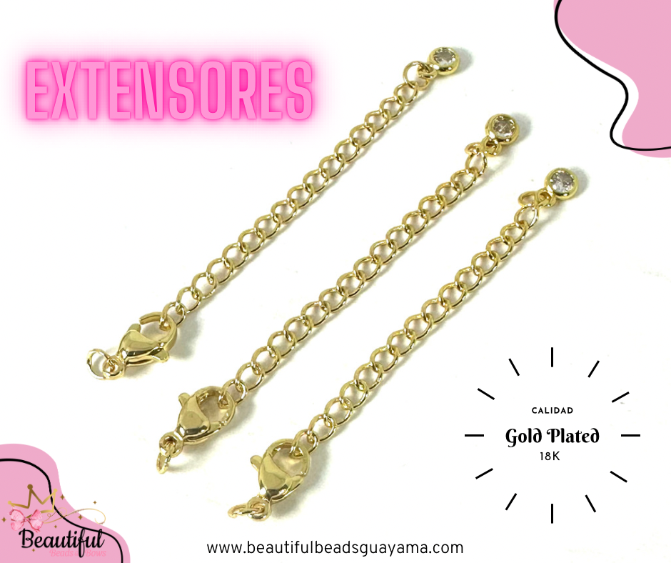18K Extensor w/clasp 2pc