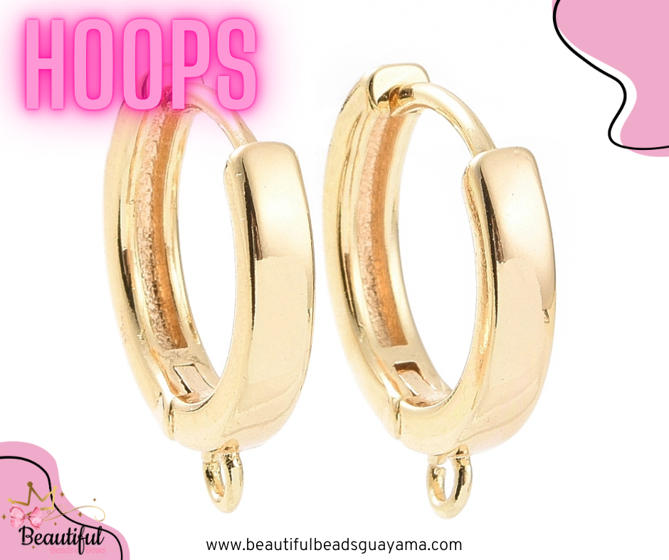 18KGP Huggie Hoop 1par