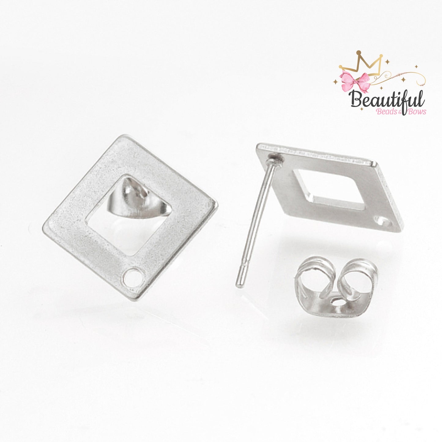 Square Ea Stud w/loop