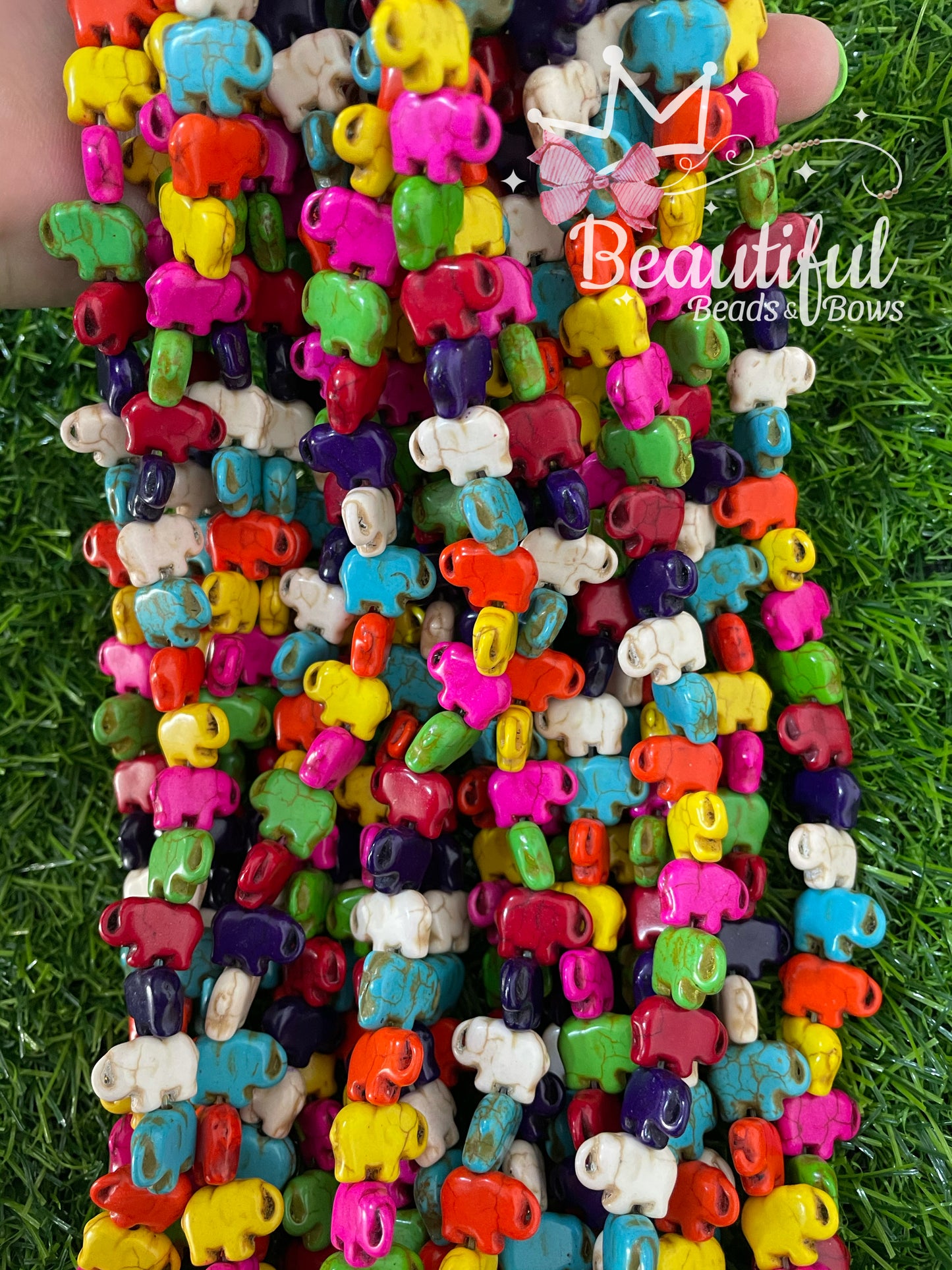 Elephant Howlite Strand