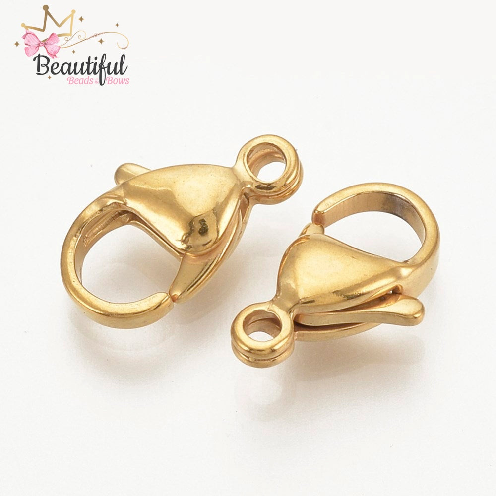 Cierre lobster SS gold 12mm