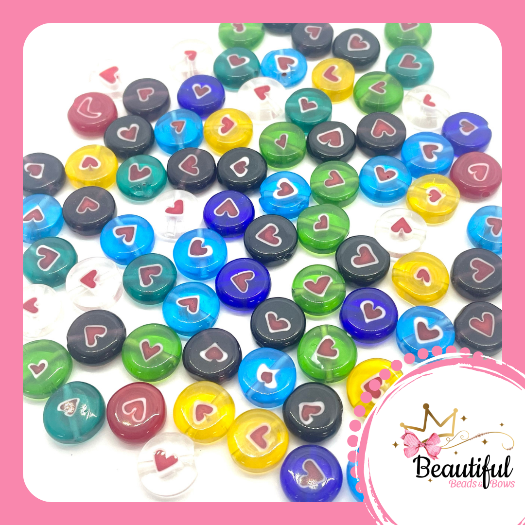 Lampwork Heart Beads
