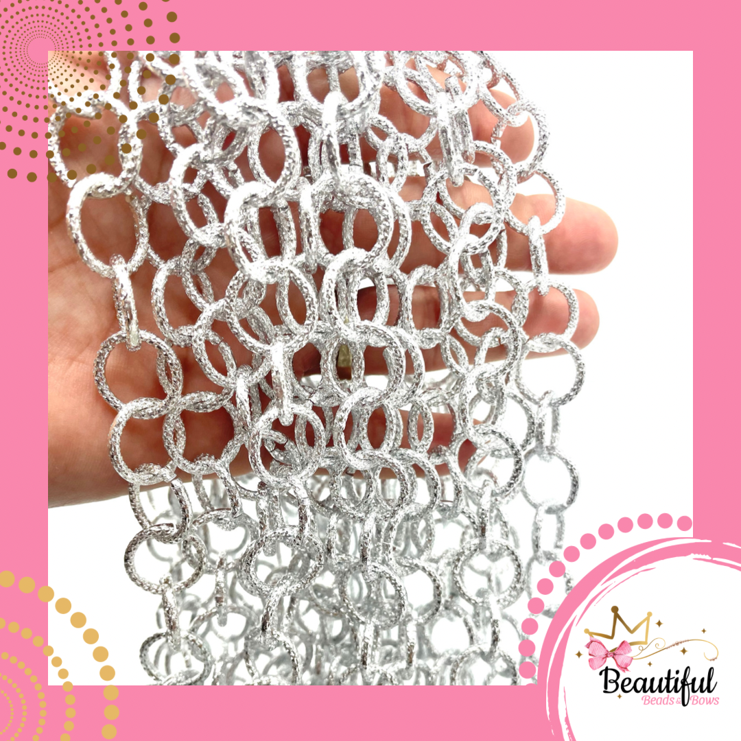 Cadena de Aluminio Rolo Texturizada 15mm