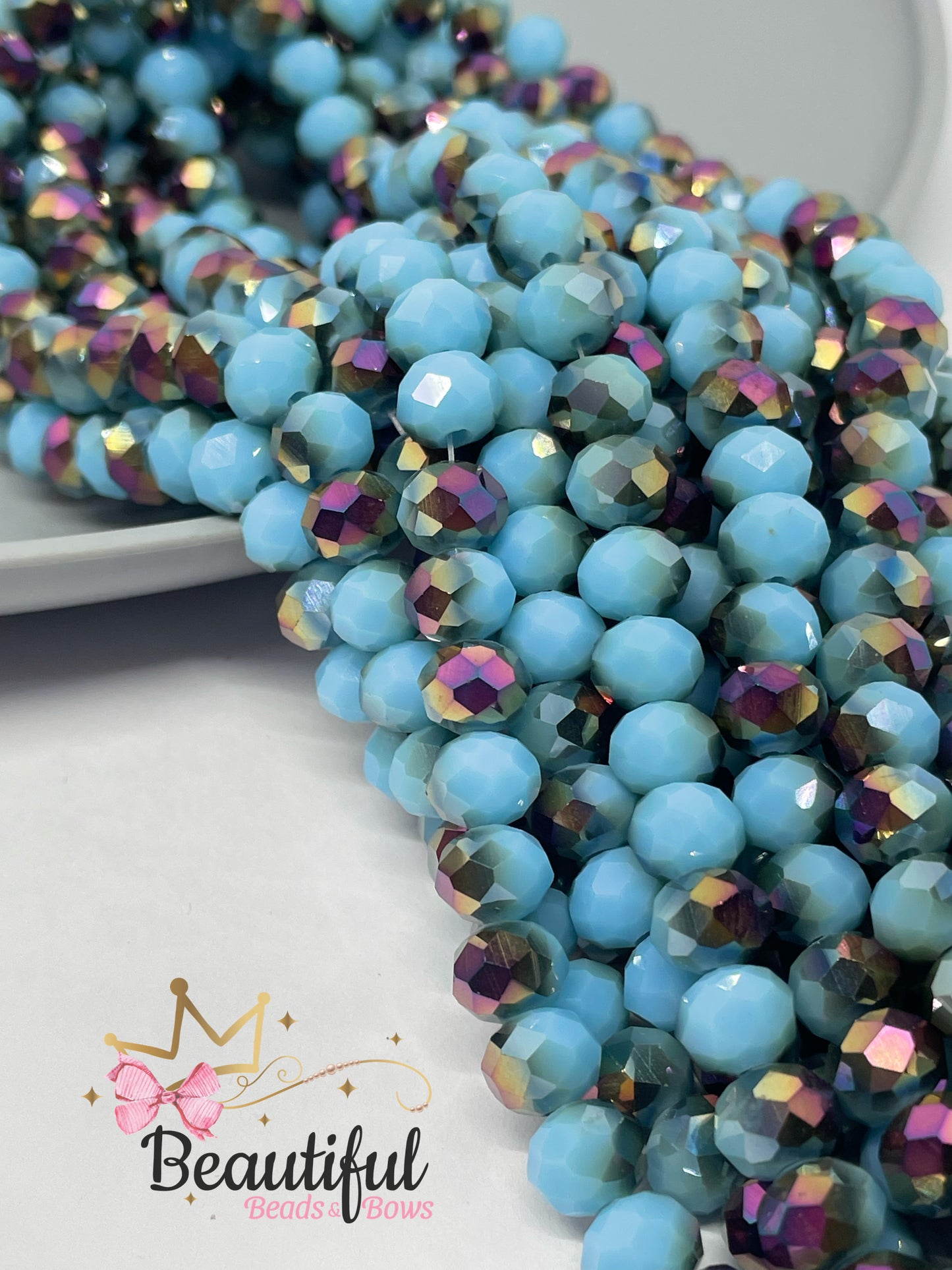 Rondelle Facetado de 8mm