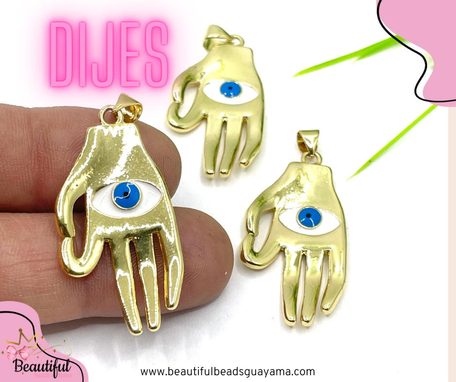 18KGP Eye in Hand 1pc