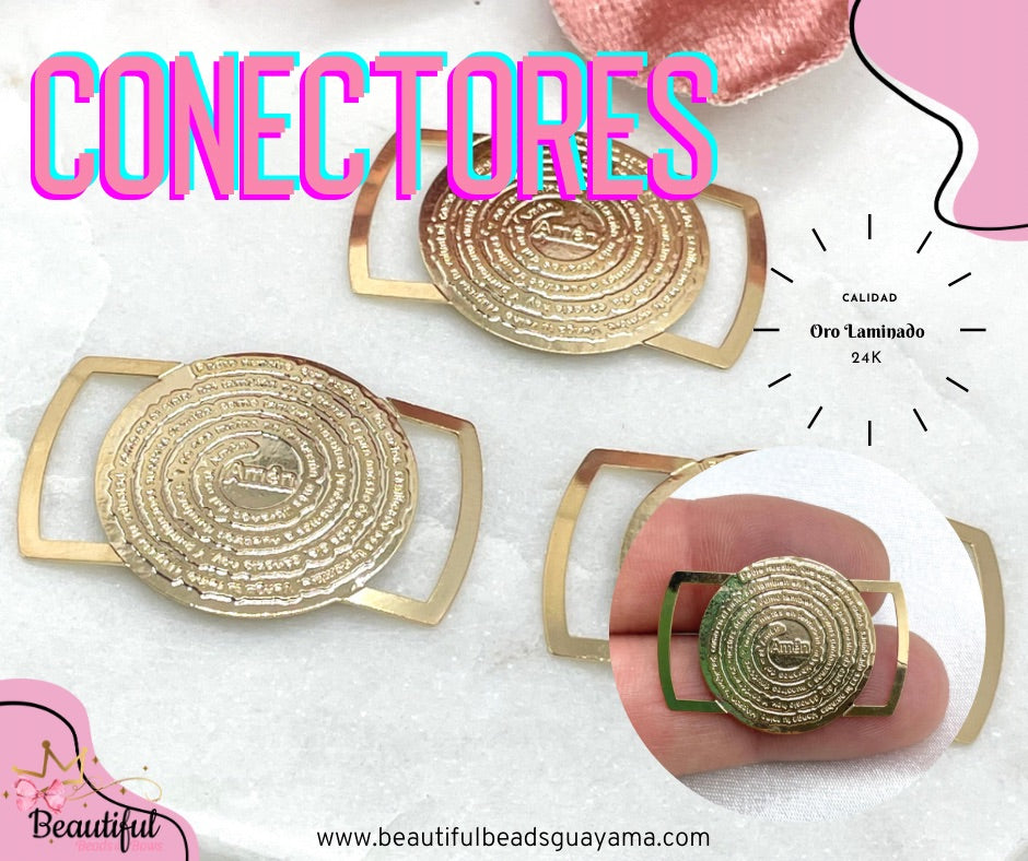 Circle w/Prayer Connector 1pc