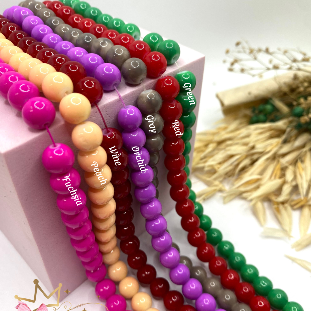 Baking Painted Glass Beads 8mm