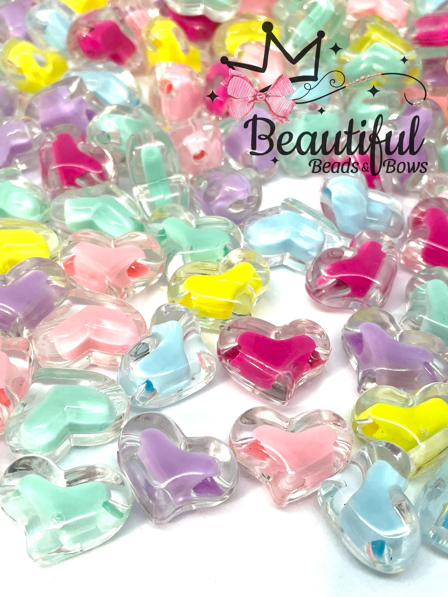 Heart Acrylic Beads