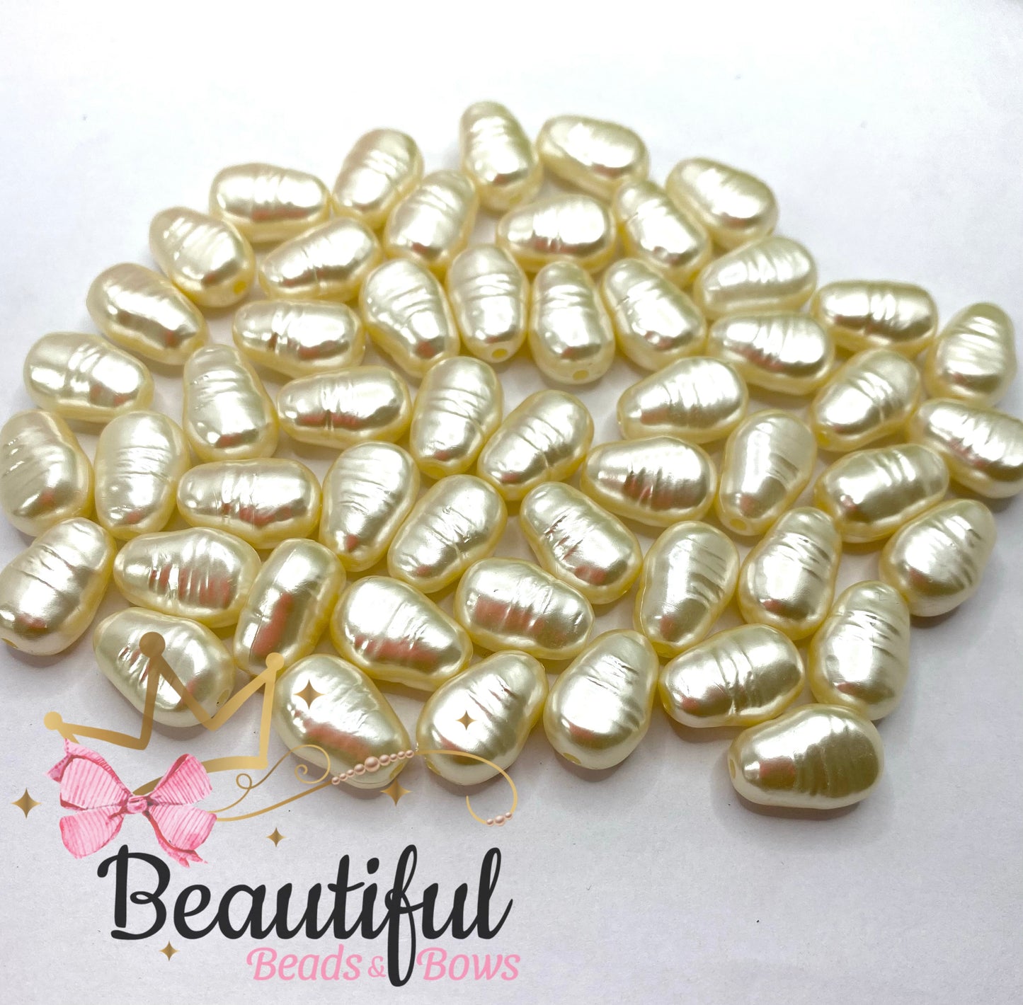 Acrylic Oval Pearl 15pcs