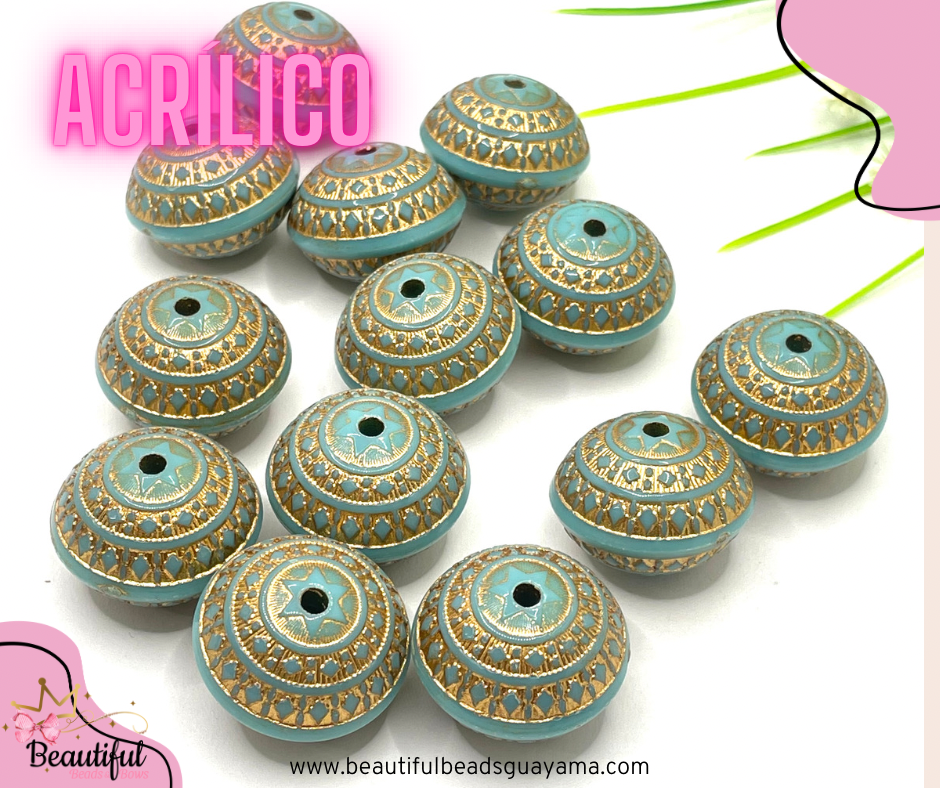 Acrylic Rondelle 4pc