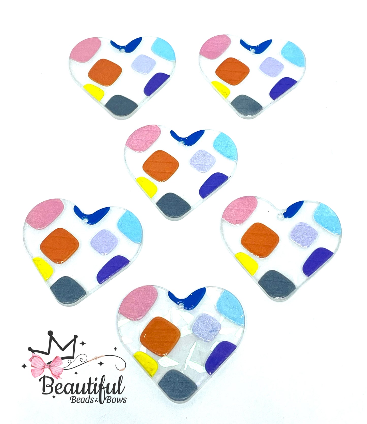 Dije de Corazón Vitral