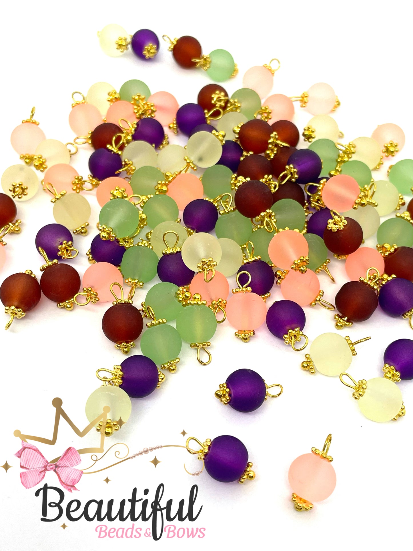 Frosted Crystal charm & connector