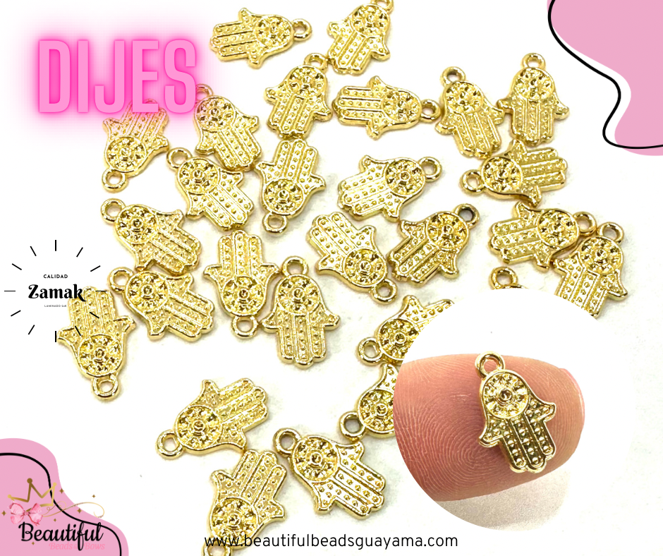 Zamak Mano Hamsa 2pc