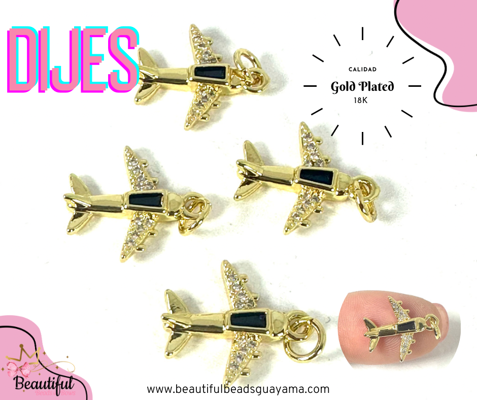 18KGP Rhinestone Mini Plain 1pc