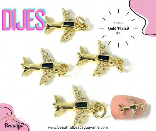 18KGP Rhinestone Mini Plain 1pc