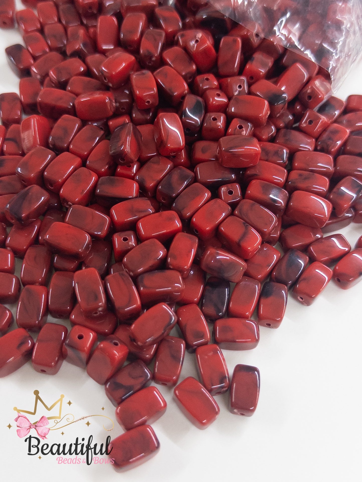 Acrylic Cuboid Beads 10pc