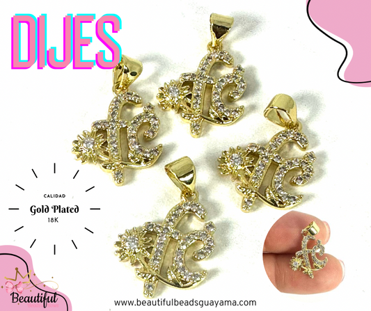 18KGP Fe w/Flower 1pc