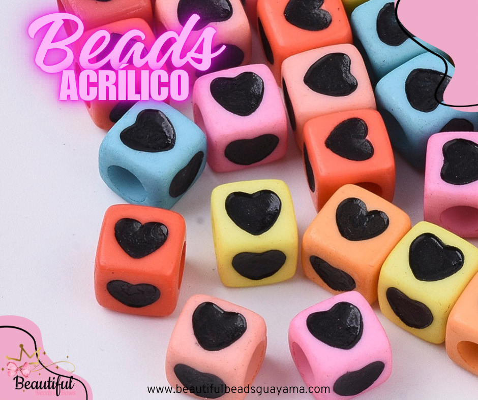 Acrylic Cube Beads 20pc