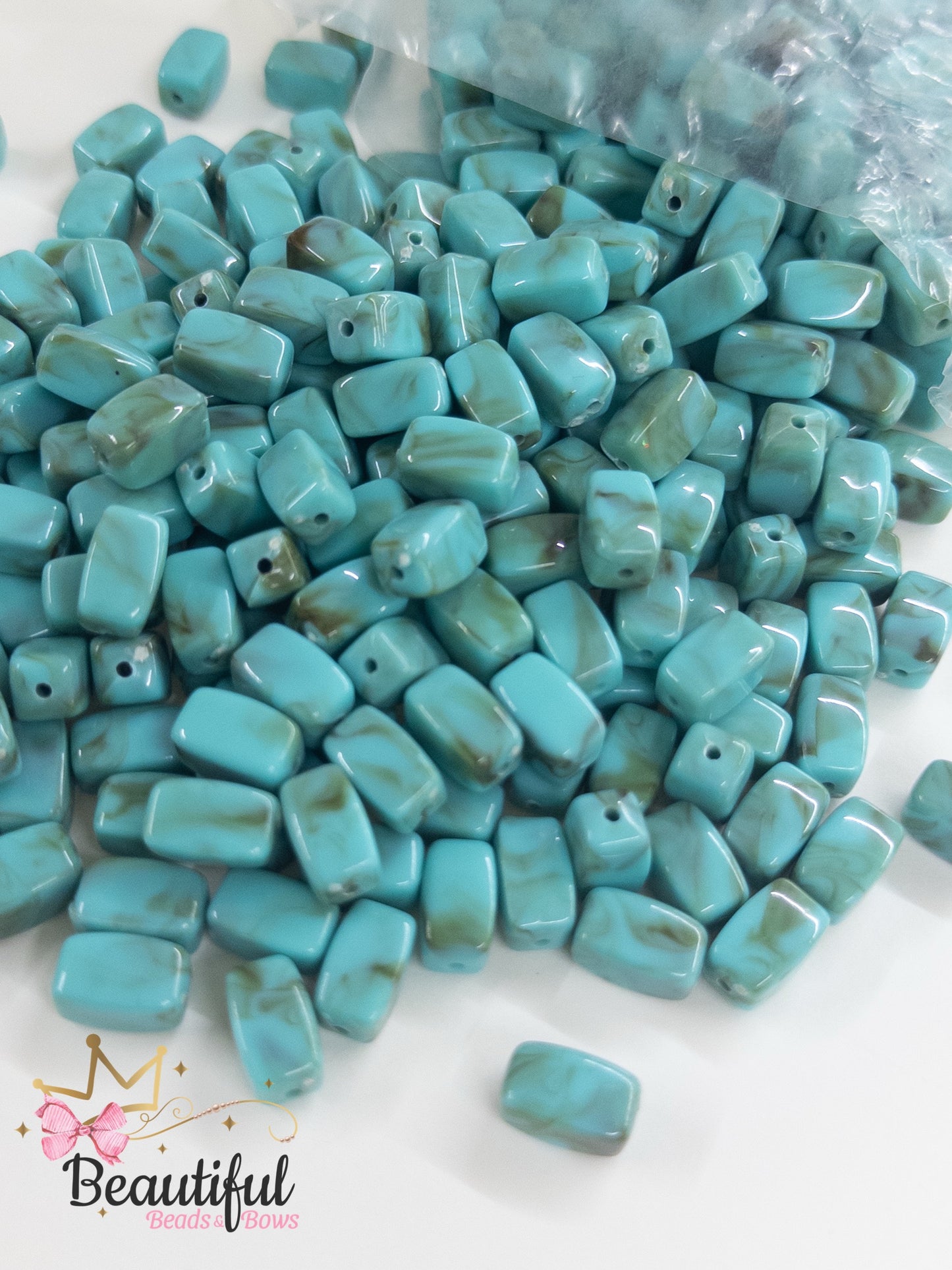Acrylic Cuboid Beads 10pc