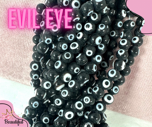 Round Black Evil Eye 6mm