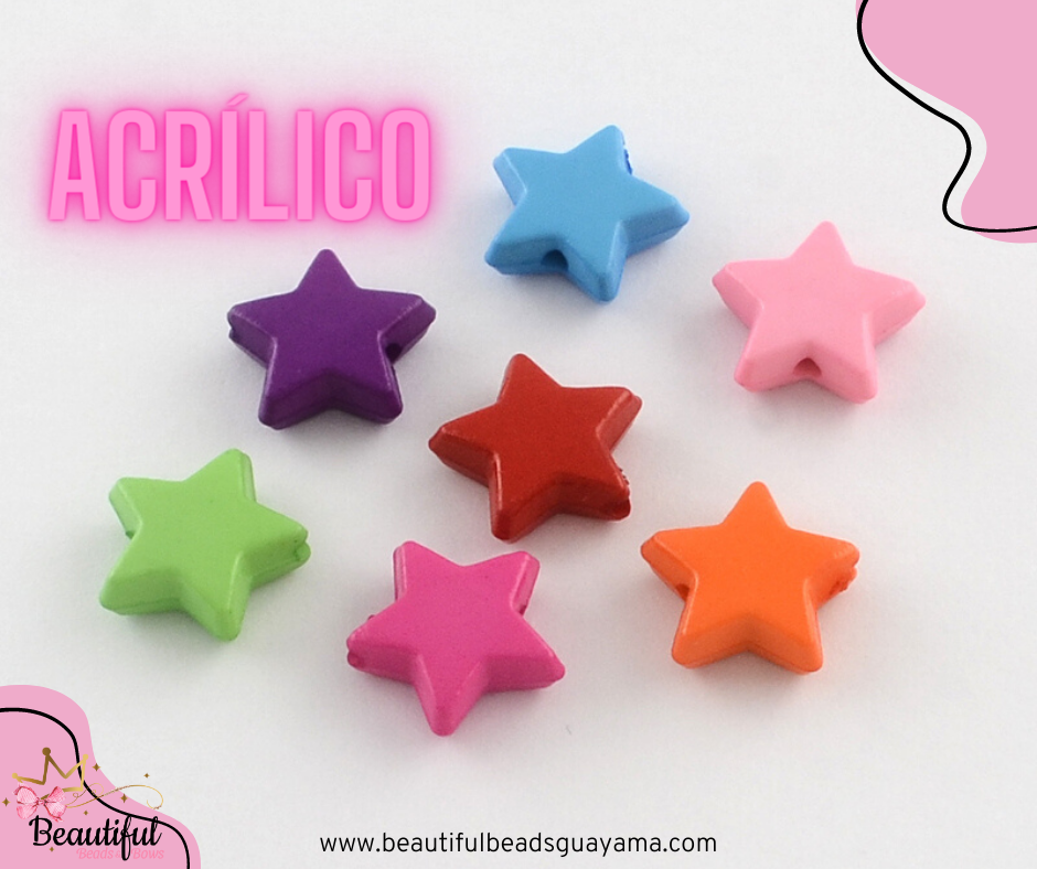 Star Acrylic Beads 15pc
