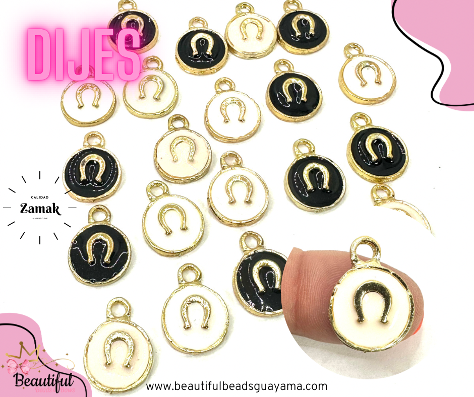 Zamak Herradura Esmaltada 1pc