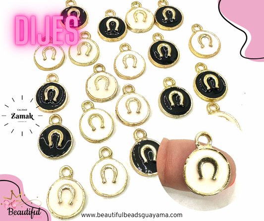 Zamak Herradura Esmaltada 1pc