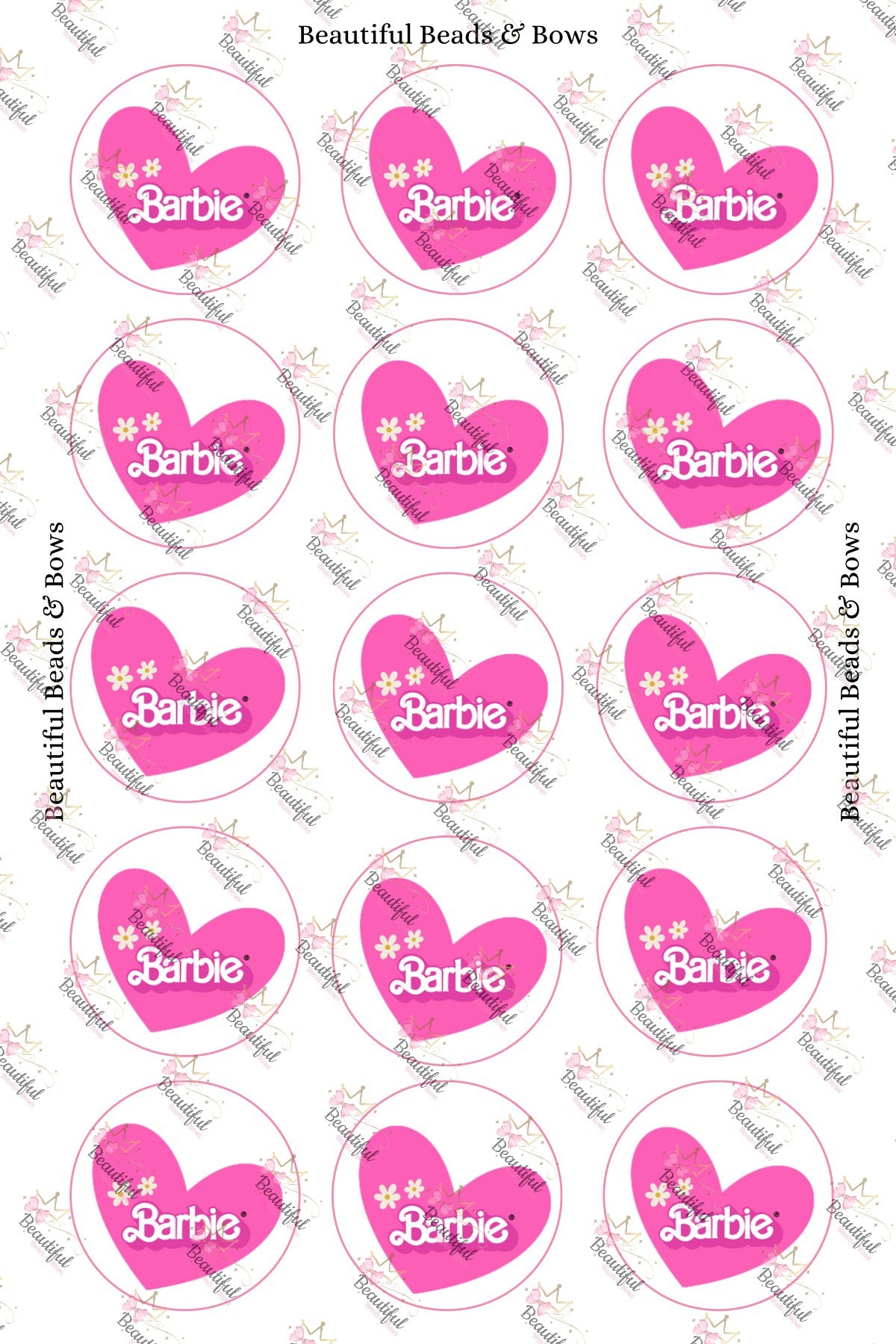 Bottlecap Digital Image Barbie