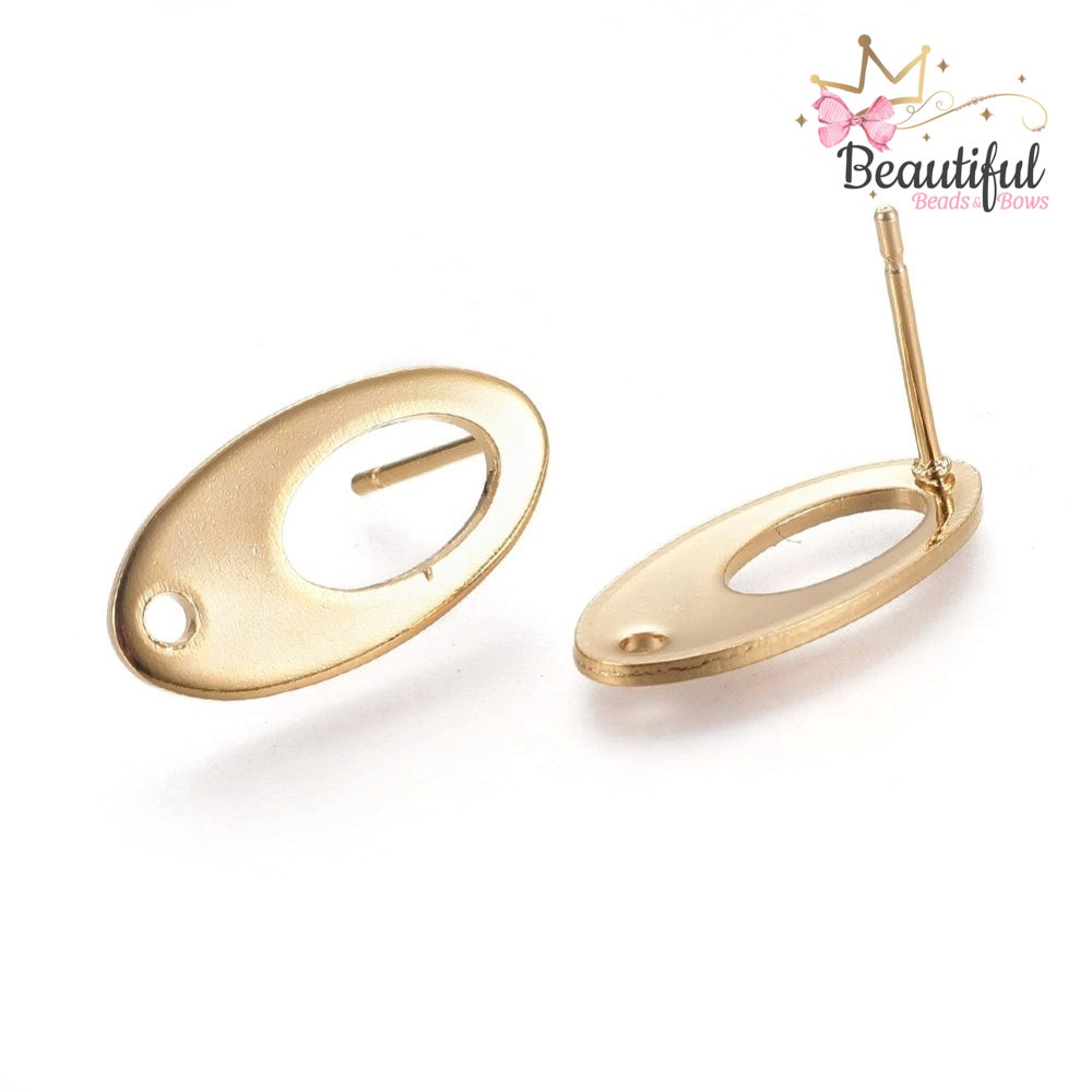 SS Oval w/ Loop Stud