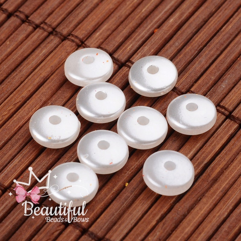 Acrylic Flat Round Beads 50pc