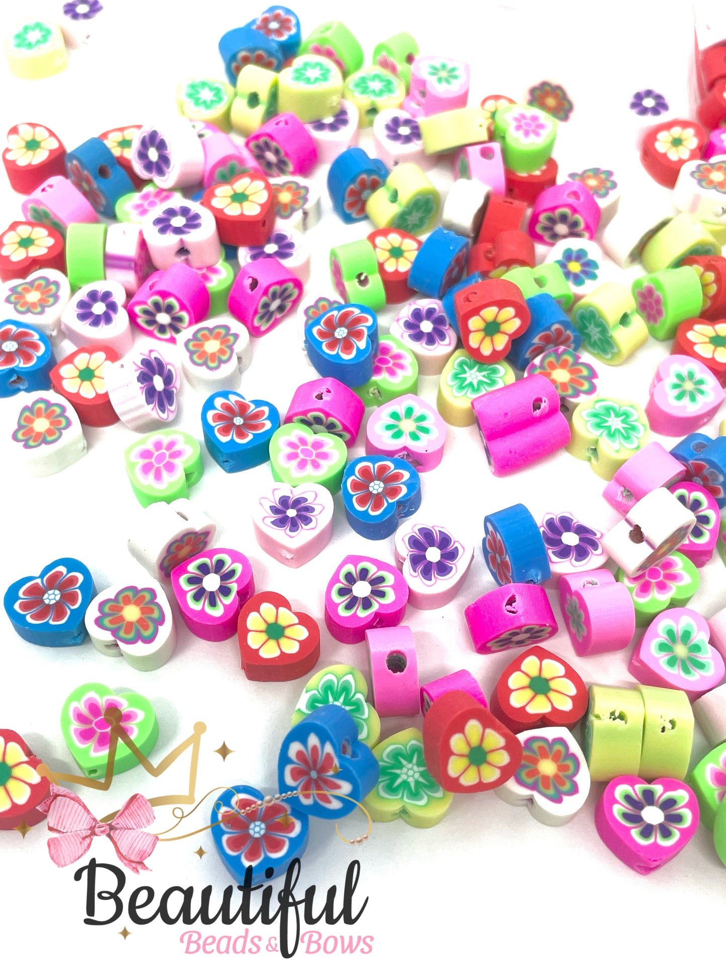 Heart Clay Beads