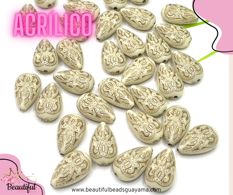 Teardrop Acrylic Bead 15pc