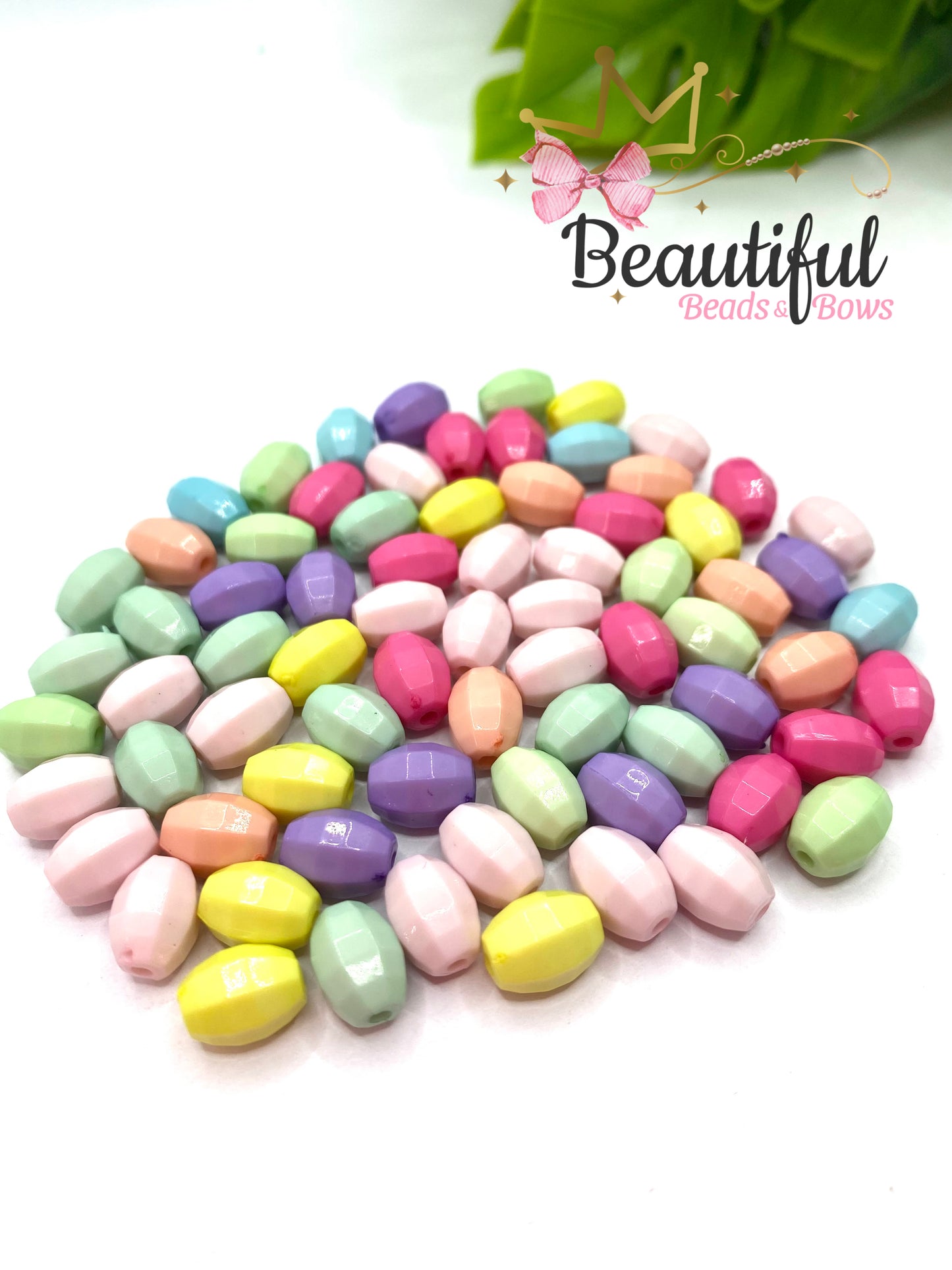 Acrylic Oval Beads 30pc