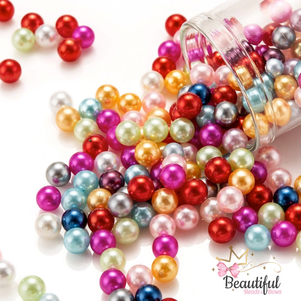 Pearl Acrylic Beads NO Hole 5mm