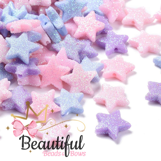 Star Glitter Powder Beads 10pcs