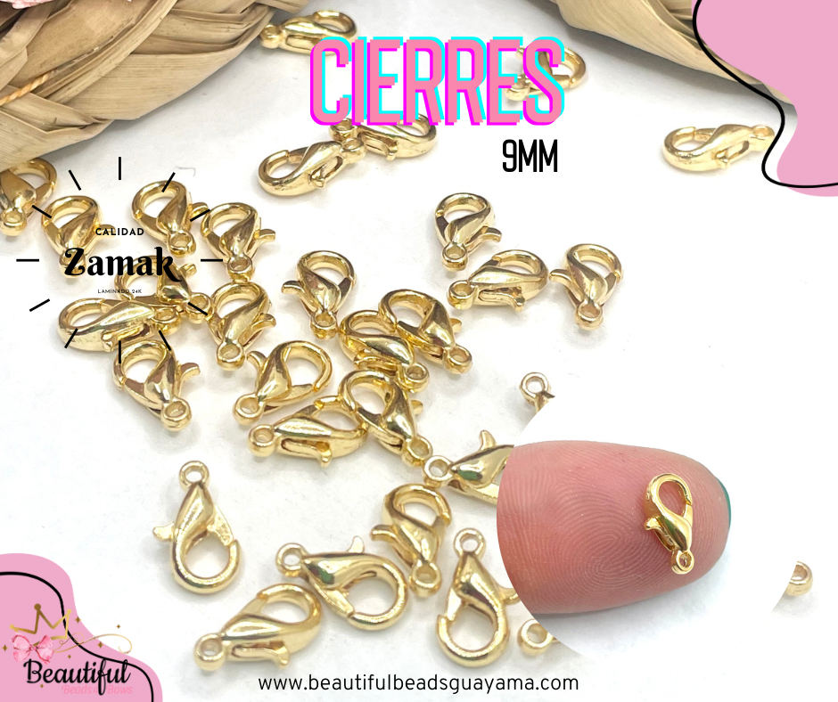 Cierres Zamak Oro Laminado