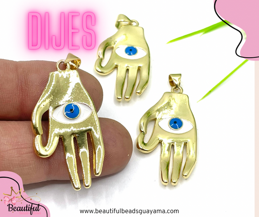 18KGP Eye in Hand 1pc