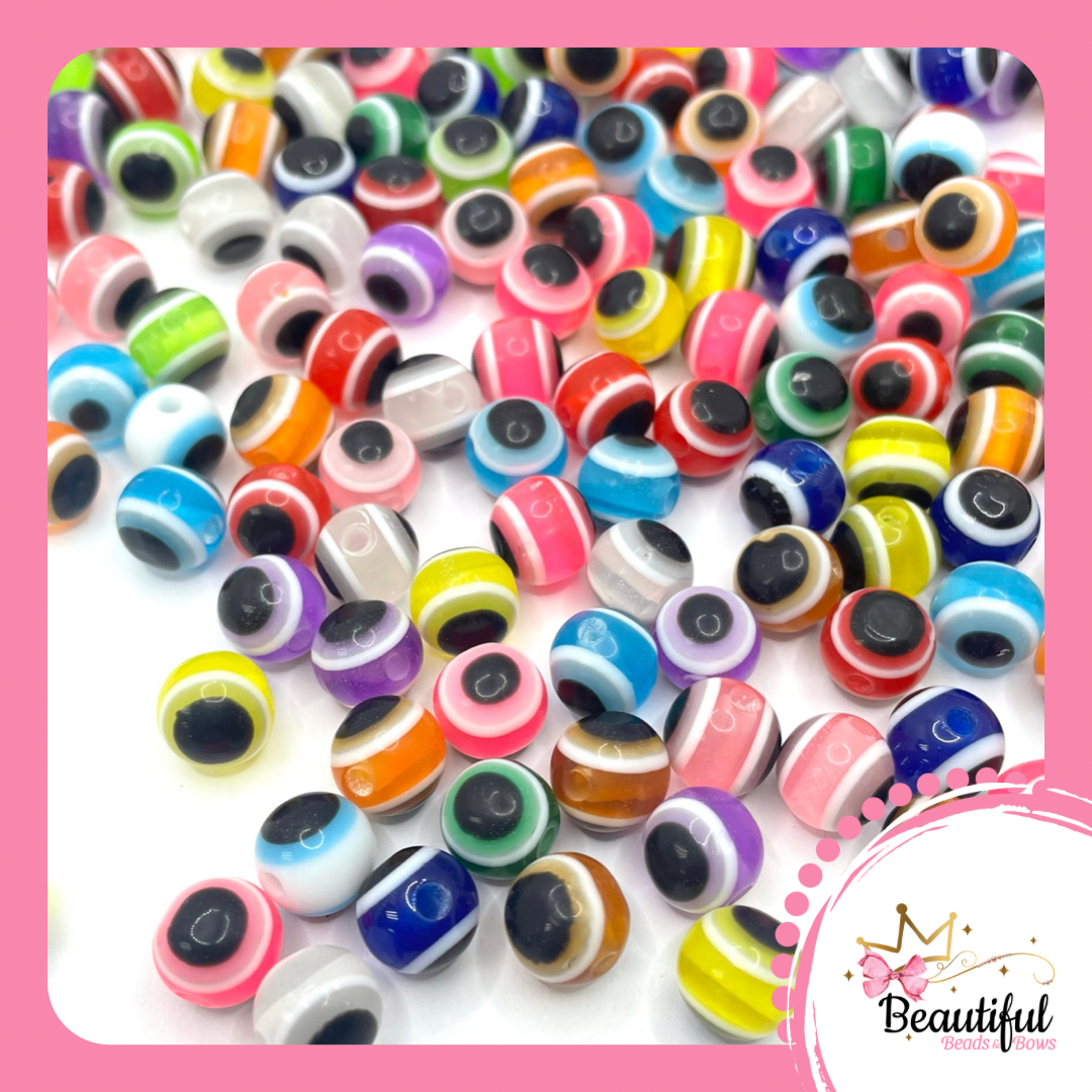 Resin Evil Eye Beads