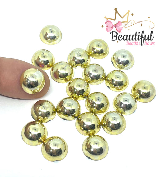 Gold Pearl Flatback 12mm