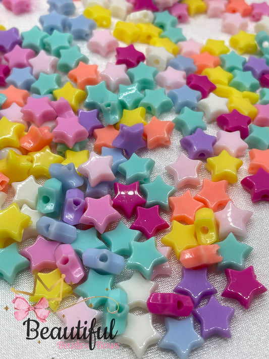 Acrylic Star Beads 50pcs