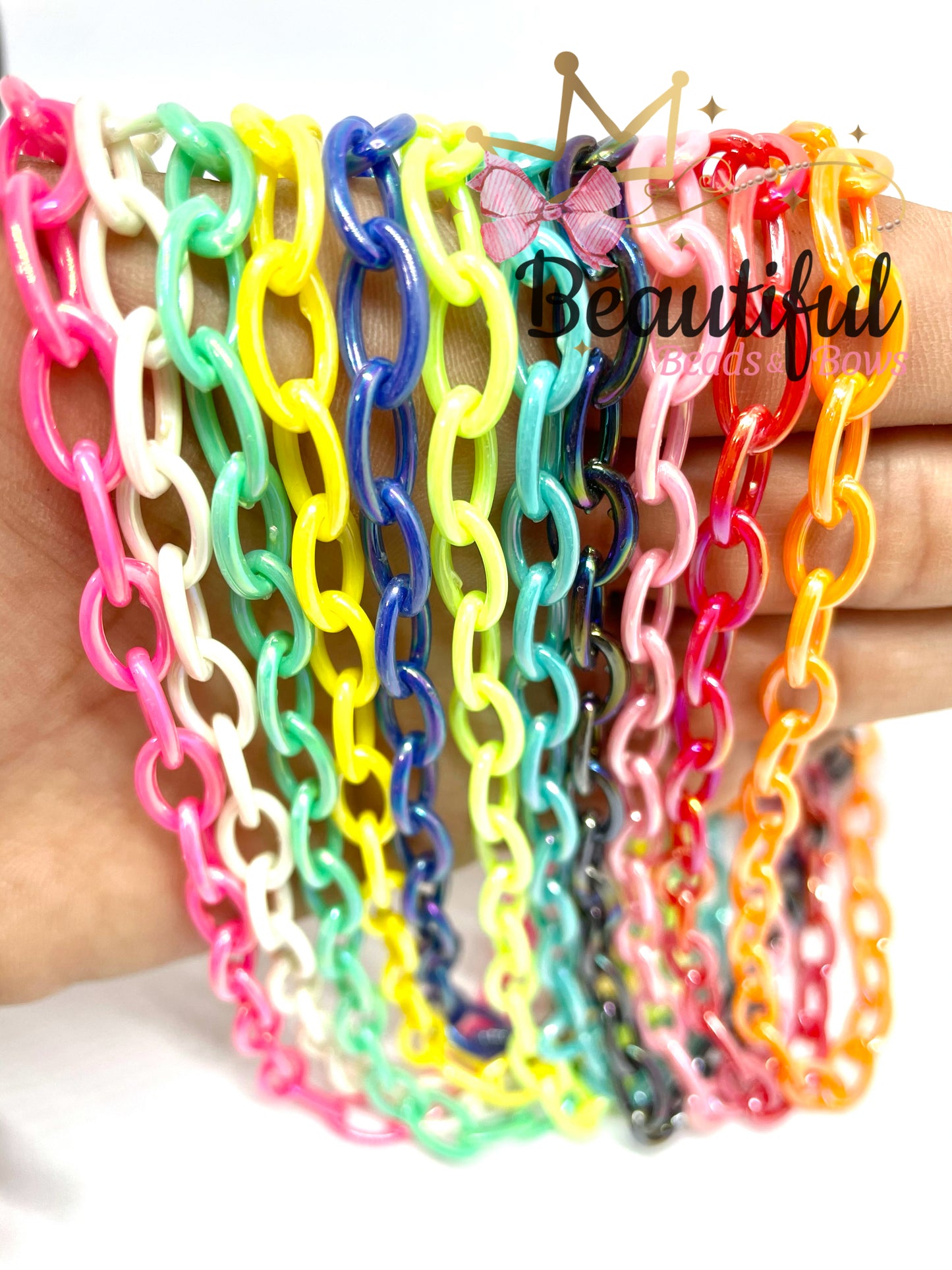 Acrylic Oval Chain AB