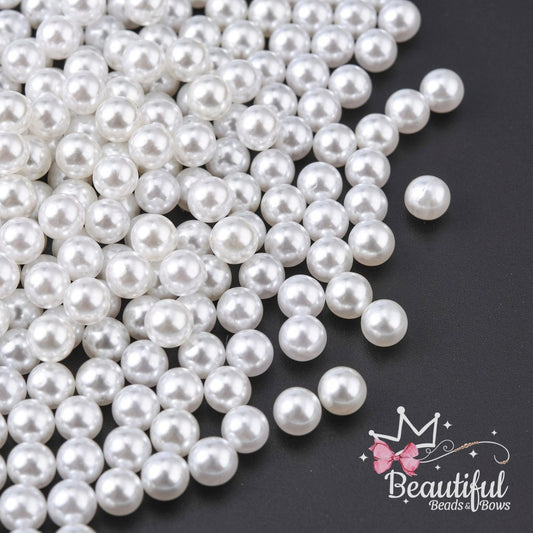 Plastic Pearl Beads 5mm NO Hole