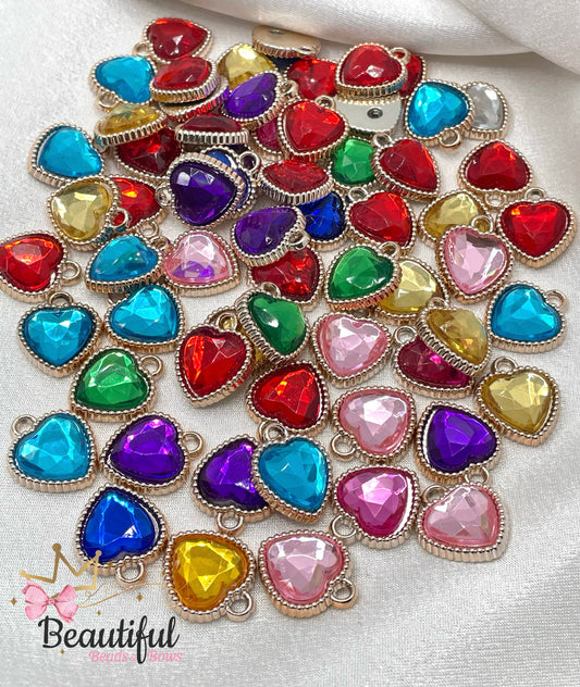 ABS Plastic Rh Heart 6pc