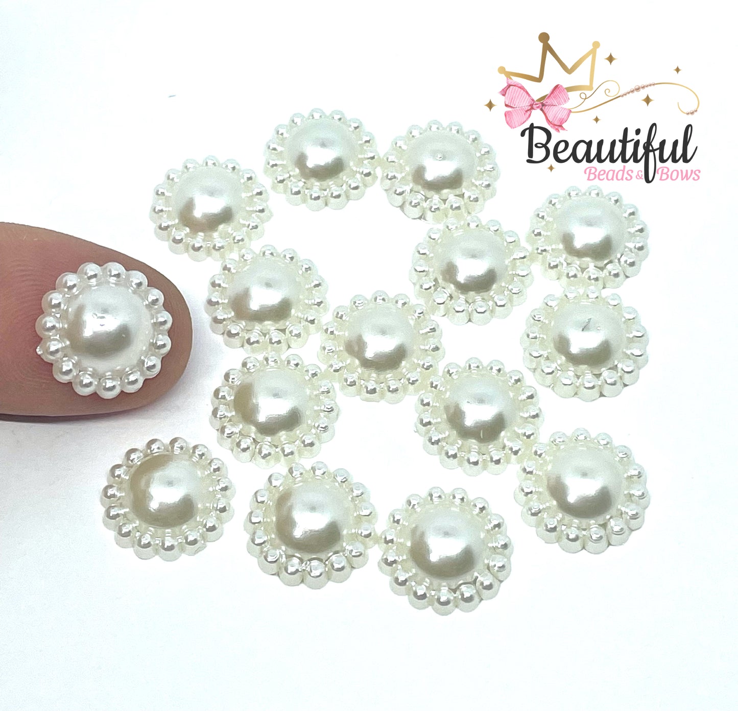 Flower Pearl 12mm Flatback